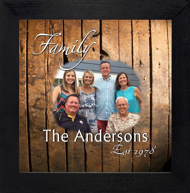 Family - Color Black Frame (12X12)