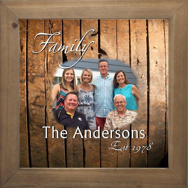 Family - Color Brown Frame (12X12)