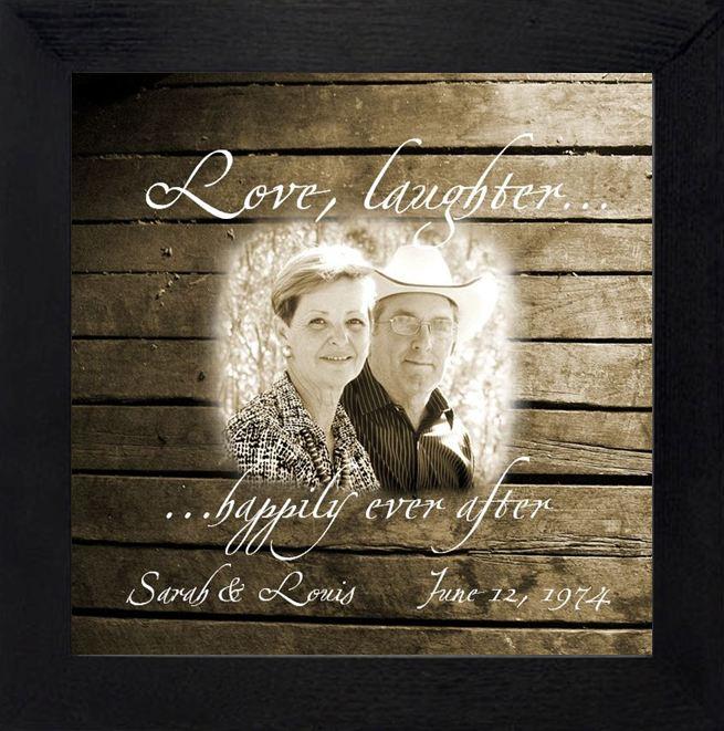 Romance With Date - Rustic Black Frame(12X12)