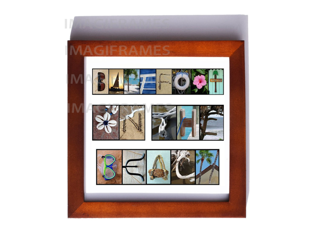 Barefoot On The Beach Brown Frame (5X5)